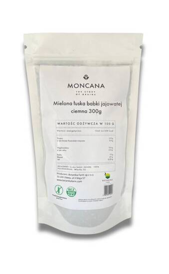 Babka jajowata mielona łuska ciemna premium (Psyllium husk) - bezglutenowa 300g